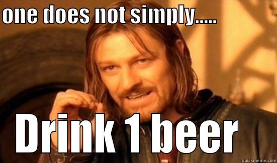 ONE DOES NOT SIMPLY.....               DRINK 1 BEER   Boromir