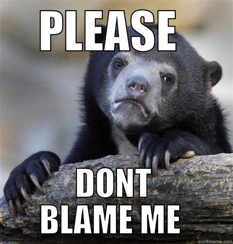 PLEASE  DONT BLAME ME  Confession Bear