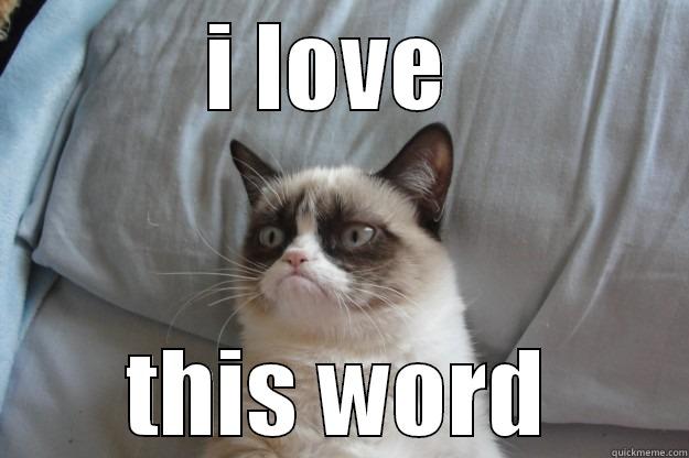 Failure grumpy cat - I LOVE  THIS WORD Grumpy Cat