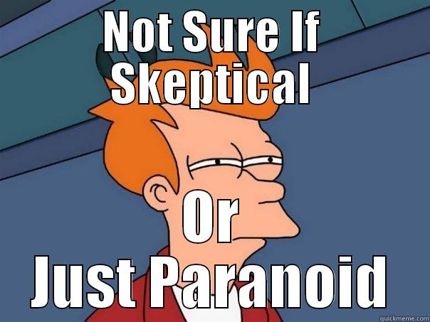 After Taking Auditing/Fraud Investigation Classes - NOT SURE IF SKEPTICAL OR JUST PARANOID Futurama Fry