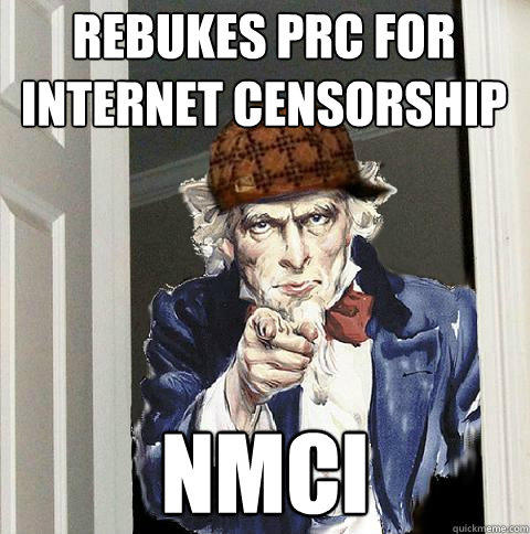 rebukes prc for internet censorship nmci - rebukes prc for internet censorship nmci  Scumbag Uncle Sam