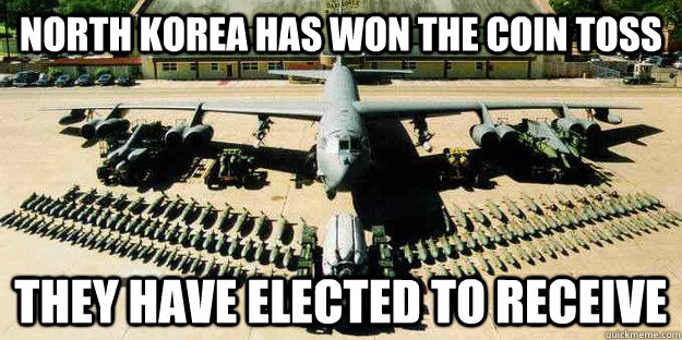 North Korea has won the coin toss They have elected to receive  