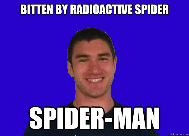 bitten by radioactive spider Spider-man  