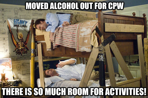 There is so much room for activities! Moved alcohol out for CPW - There is so much room for activities! Moved alcohol out for CPW  Step Brothers Activities