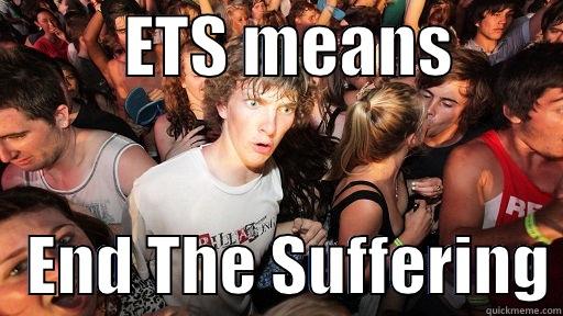          ETS MEANS            END THE SUFFERING Sudden Clarity Clarence