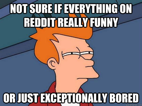 Not sure if everything on reddit really funny Or just exceptionally bored  Futurama Fry