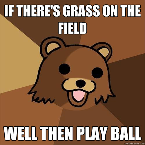 IF THERE'S GRASS ON THE FIELD WELL THEN PLAY BALL  Pedobear