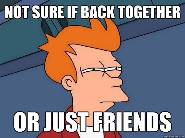 not sure if back together or just friends  Futurama Fry