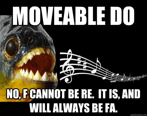 Moveable do No, F cannot be Re.  It is, and will always be Fa.     