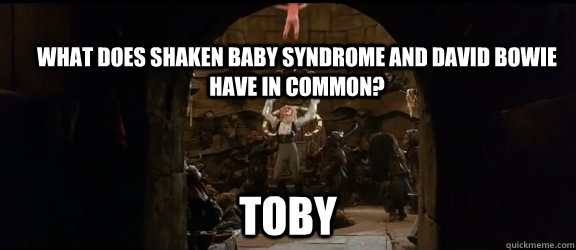 What does Shaken Baby syndrome and David bowie have in Common? Toby - What does Shaken Baby syndrome and David bowie have in Common? Toby  Tobys Shaken Baby Syndrome