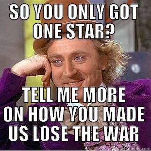 Clan Wars - SO YOU ONLY GOT ONE STAR? TELL ME MORE ON HOW YOU MADE US LOSE THE WAR Condescending Wonka