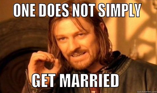   ONE DOES NOT SIMPLY              GET MARRIED            Boromir