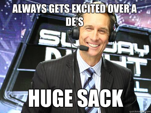 Always gets excited over a DE's HUGE SACK - Always gets excited over a DE's HUGE SACK  Madden Chris