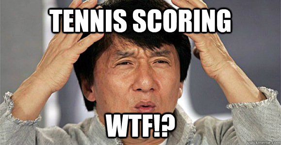 Tennis scoring WTF!?  Confused Jackie Chan