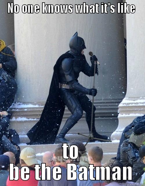 NO ONE KNOWS WHAT IT'S LIKE TO BE THE BATMAN Karaoke Batman