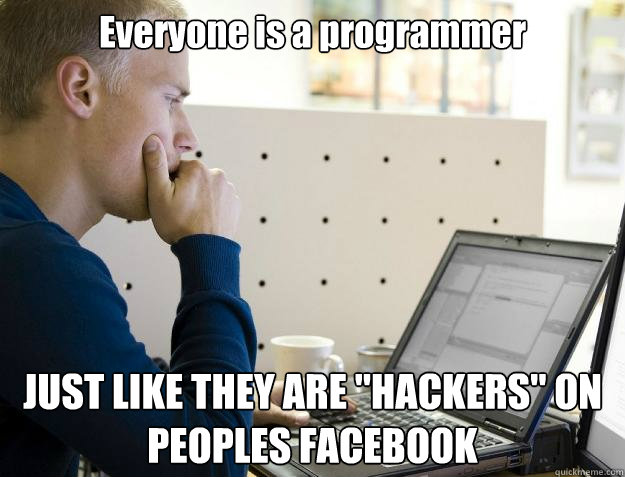 Everyone is a programmer JUST LIKE THEY ARE 