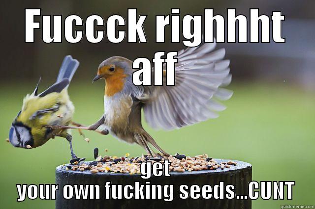 fuccck aff - FUCCCK RIGHHHT AFF GET YOUR OWN FUCKING SEEDS...CUNT Misc