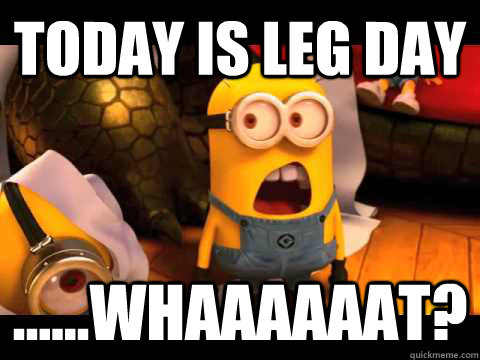 Today is leg day ......Whaaaaaat? - Today is leg day ......Whaaaaaat?  minion