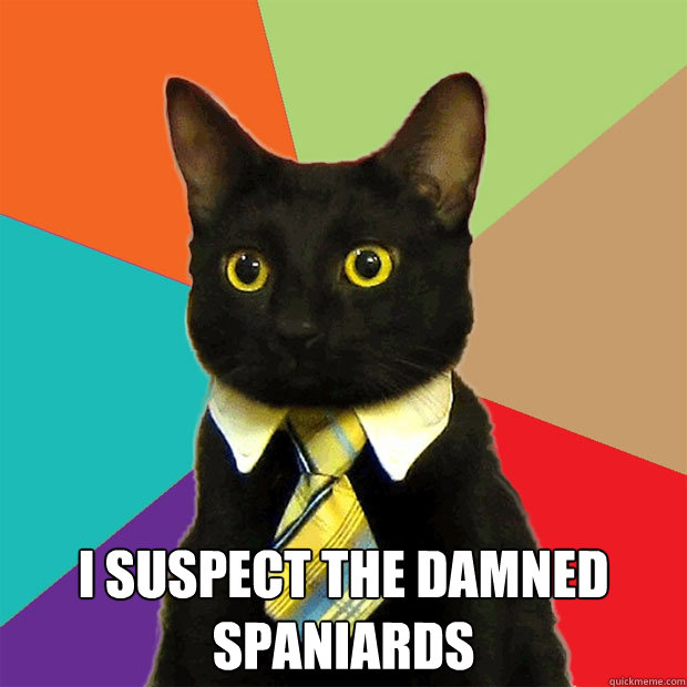  I suspect the damned spaniards  Business Cat