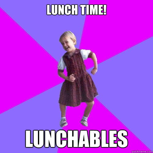 lunch time! lunchables  Socially awesome kindergartener