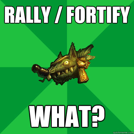 rally / fortify what?  Bad LoL Player