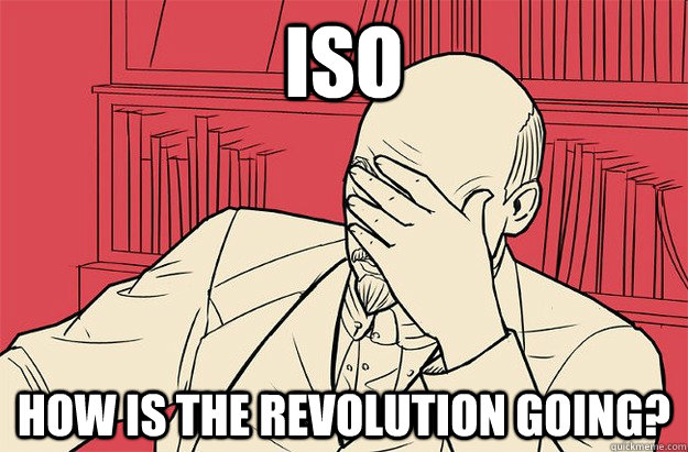 iso how is the revolution going?  Lenin Facepalm