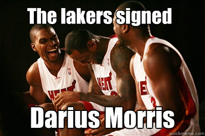 The lakers signed Darius Morris - The lakers signed Darius Morris  Kobe joke