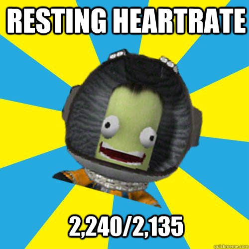 RESTING HEARTRATE 2,240/2,135  Jebediah Kerman - Thrill Master