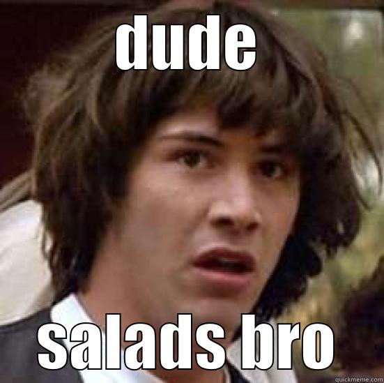 salads bro - DUDE SALADS BRO conspiracy keanu