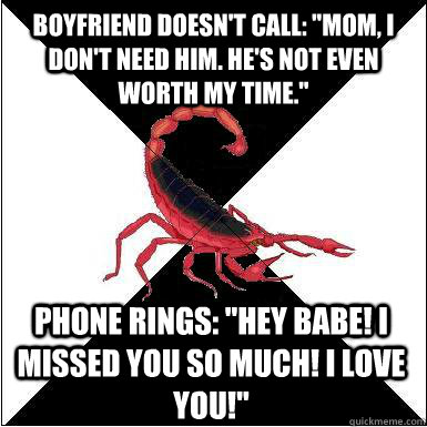 boyfriend doesn't call: 