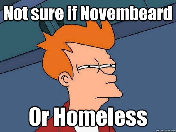 Not sure if Novembeard Or Homeless  Futurama Fry