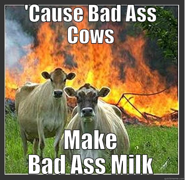 'CAUSE BAD ASS COWS MAKE BAD ASS MILK Evil cows