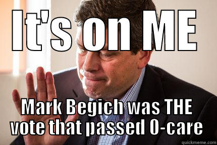 IT'S ON ME MARK BEGICH WAS THE VOTE THAT PASSED 0-CARE Misc