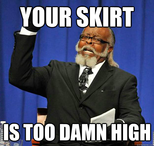 Your skirt Is too damn high  Jimmy McMillan