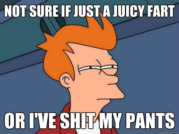 Not sure if just a juicy fart Or i've shit my pants - Not sure if just a juicy fart Or i've shit my pants  Futurama Fry