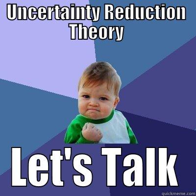 UNCERTAINTY REDUCTION THEORY LET'S TALK Success Kid