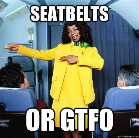 SEATBELTS OR GTFO  Ghetto Flight Attendant