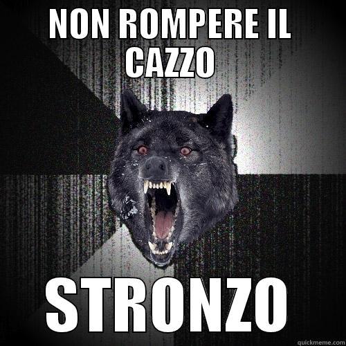 NON ROMPERE IL CAZZO STRONZO Insanity Wolf