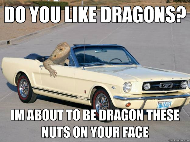 Do you like Dragons? Im about to be Dragon these nuts on your face  Pickup Dragon