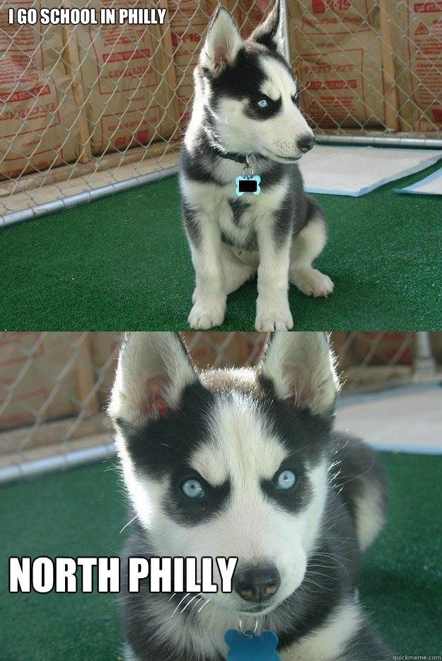 I go school in Philly North Philly - I go school in Philly North Philly  Insanity puppy