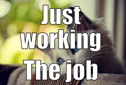 JUST WORKING THE JOB First World Problems Cat