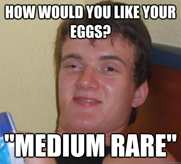 How would you like your eggs? 