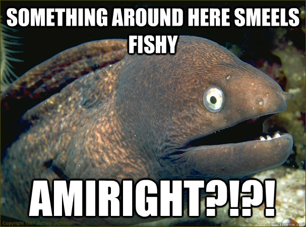 something around here smeels fishy amiright?!?!  Bad Joke Eel