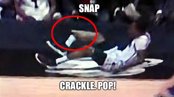 SNAP Crackle. Pop!  Kevin Ware