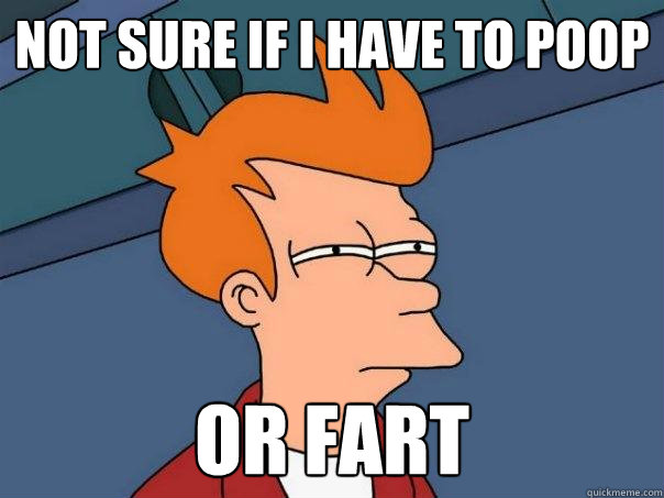 Not sure if I have to poop or fart  Futurama Fry