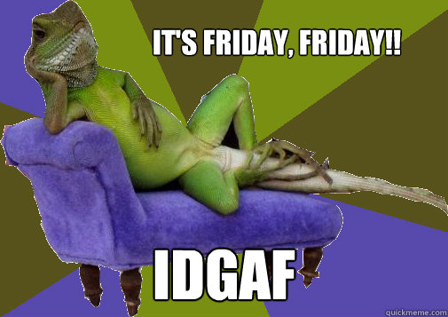 It's friday, friday!! idgaf - It's friday, friday!! idgaf  IDGAF Iguana