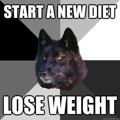 start a new diet lose weight  Sanity Wolf