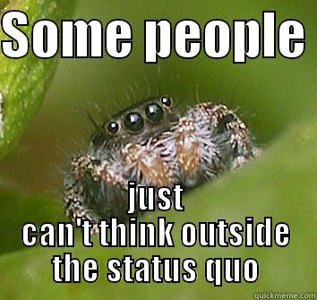 SOME PEOPLE  JUST CAN'T THINK OUTSIDE THE STATUS QUO Misunderstood Spider