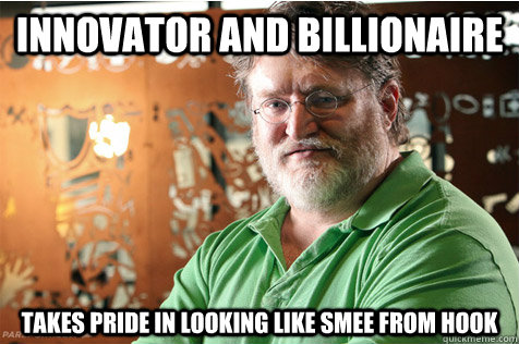 Innovator and Billionaire Takes pride in looking like Smee from Hook  Good Guy Gabe