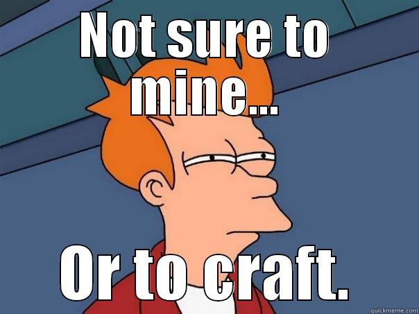 NOT SURE TO MINE... OR TO CRAFT. Futurama Fry